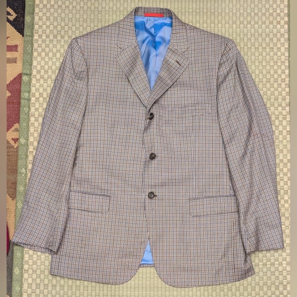 Isaia Napoli Wool Silk Sport Coat Men's Size IT56 8R Made in Italy